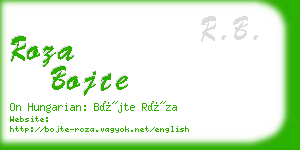 roza bojte business card